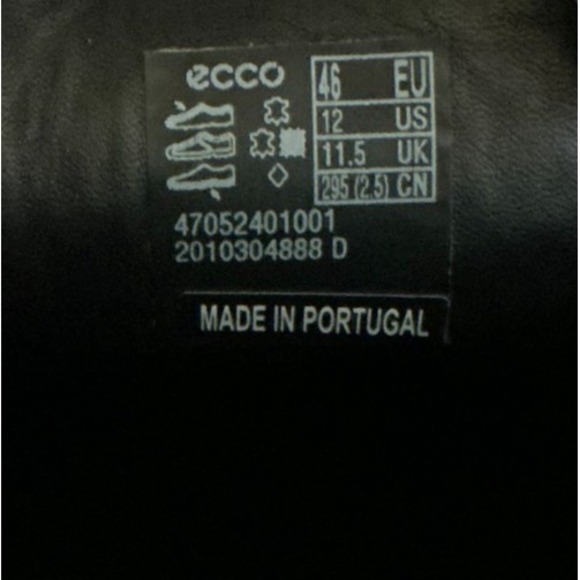 ECCO Black Woven Leather Slip On Loafers Made in Portugal Men's 12 EU 46 - Picture 10 of 10